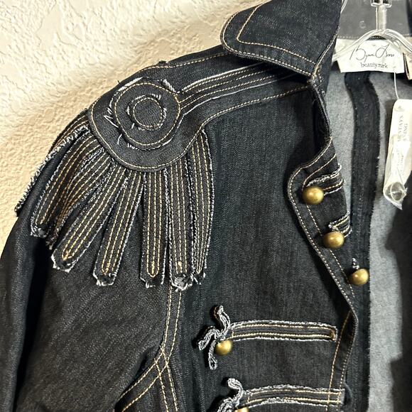 Byron Lars Beauty Mark Military Denim Jacket Womens Size 4 NWT Michael Jackson - Picture 12 of 12
